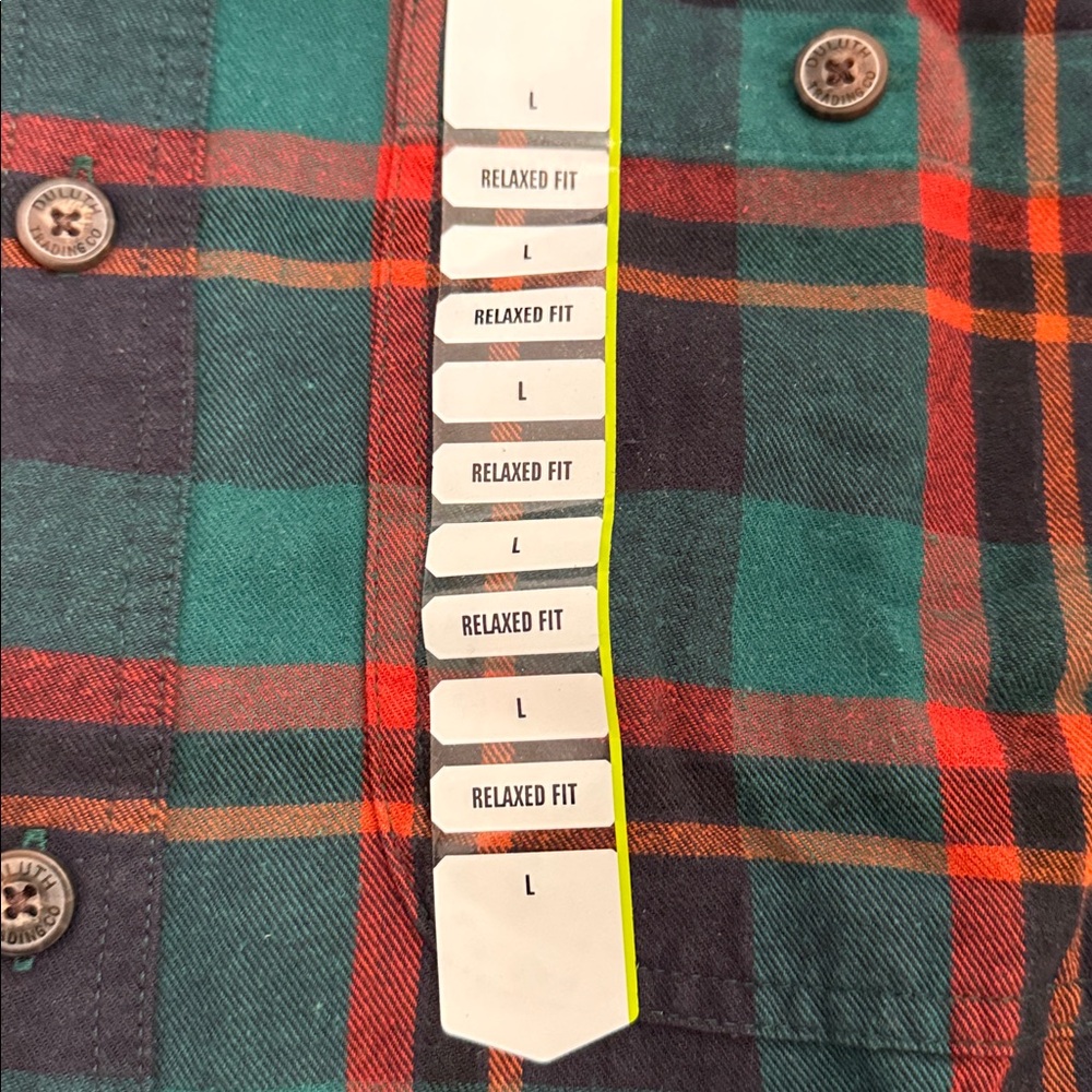 Duluth Trading Co Plaid Shirt - Blue and Red - Picture 3 of 3